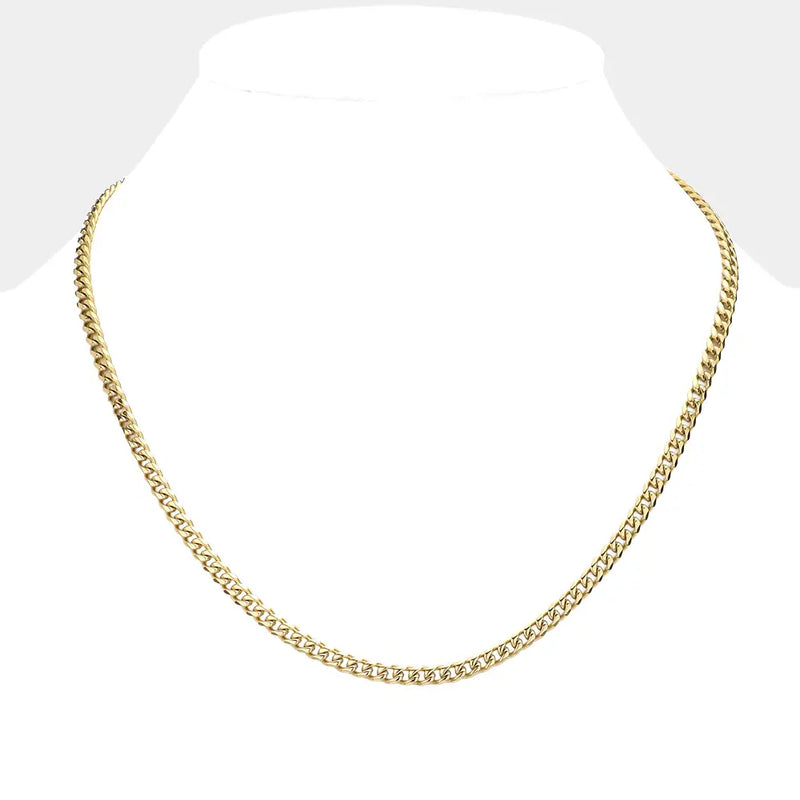 14K Gold Dipped Cuban Chain Necklace