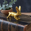 Mini Cast Iron Gold Bunny Figure