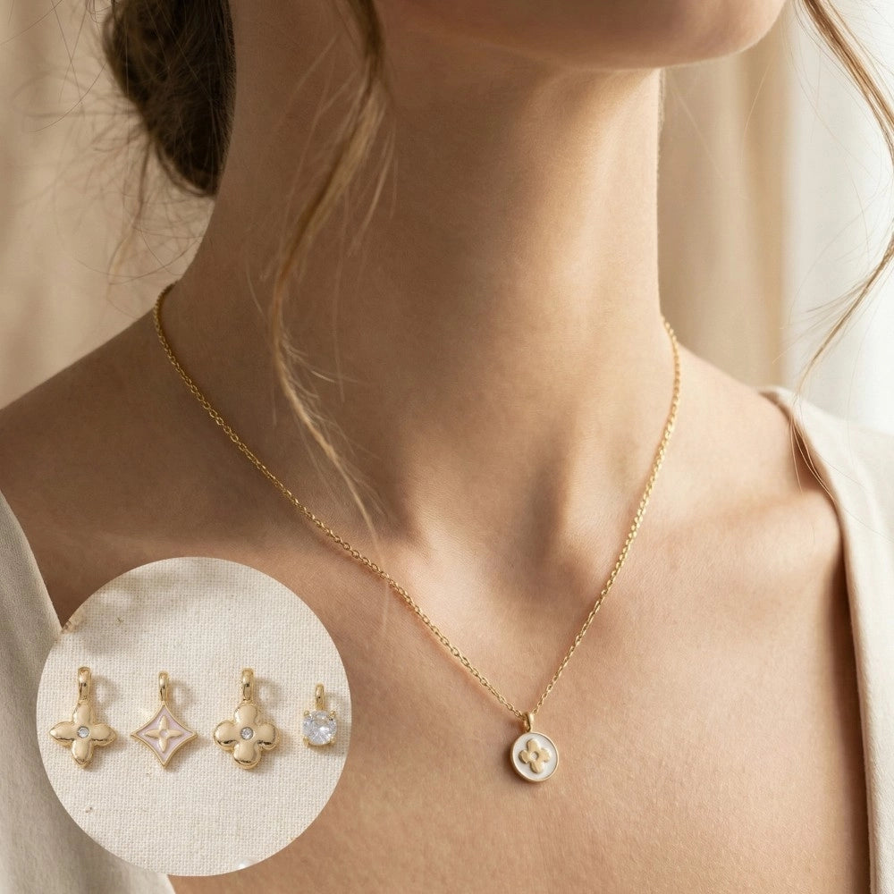 Assorted Interchangeable Charm Pendant Necklace