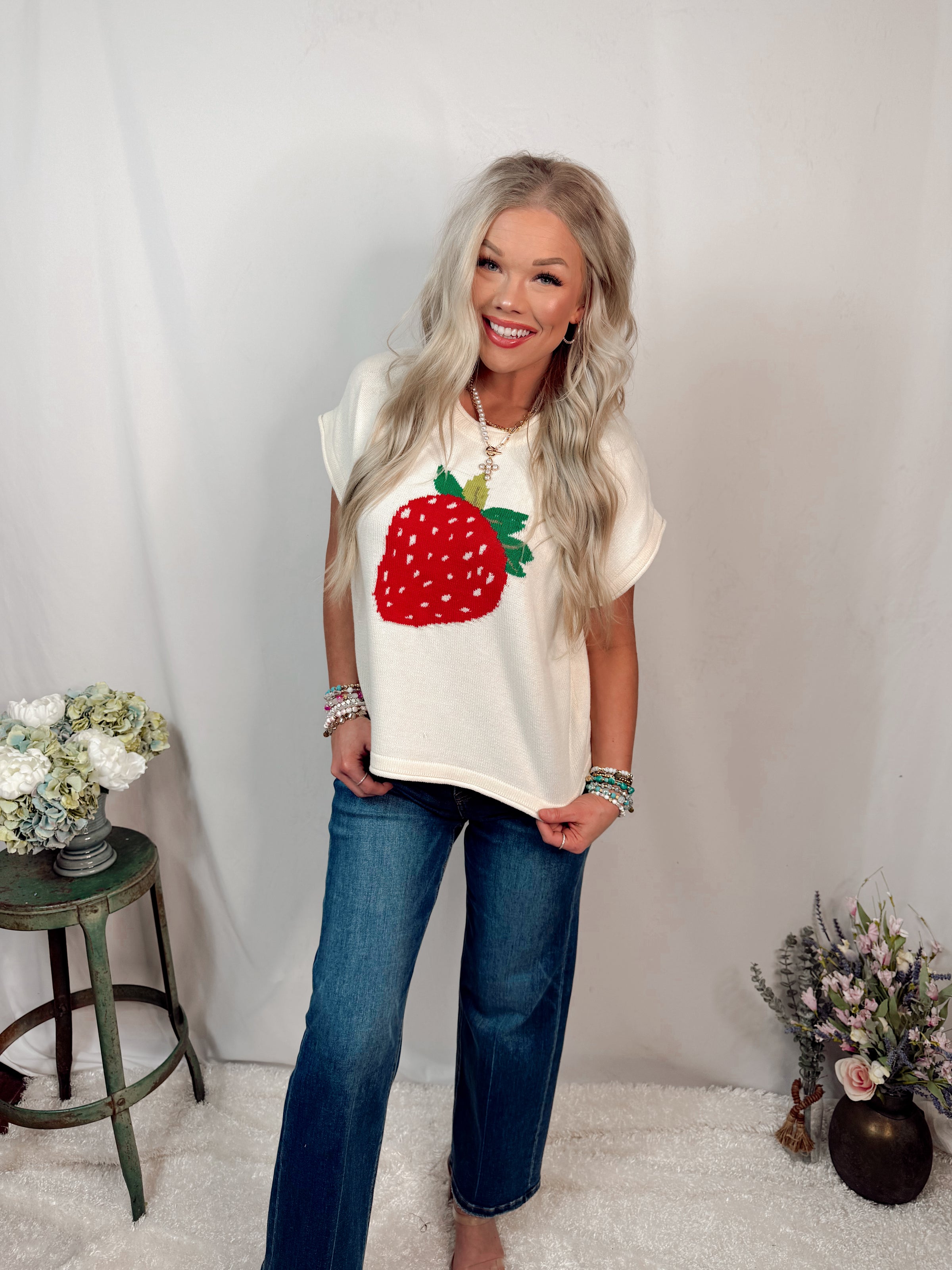 Strawberry Sugar Knit Top