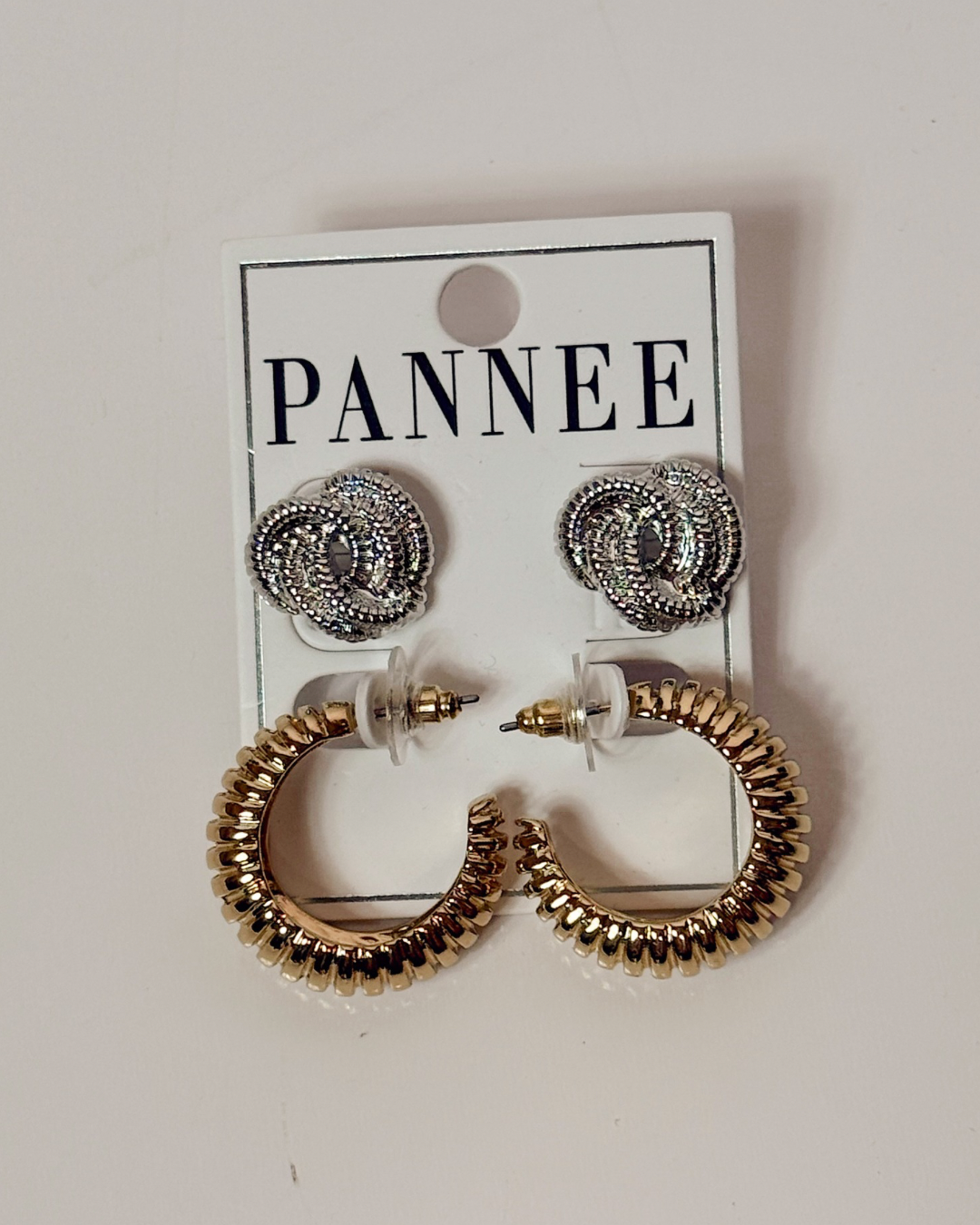Timeless Twist Mixed Metals 2 Pair Earring Set
