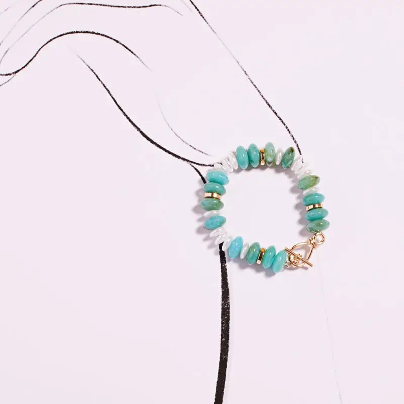 Assorted Resin Oval Ombre Beaded Bracelets