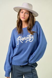 Howdy Darling Knit Embroidered Sweater