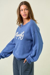Howdy Darling Knit Embroidered Sweater