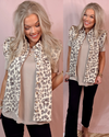 Coveted Confidence Leopard Print Button Up Top / vest