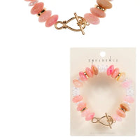Assorted Resin Oval Ombre Beaded Bracelets