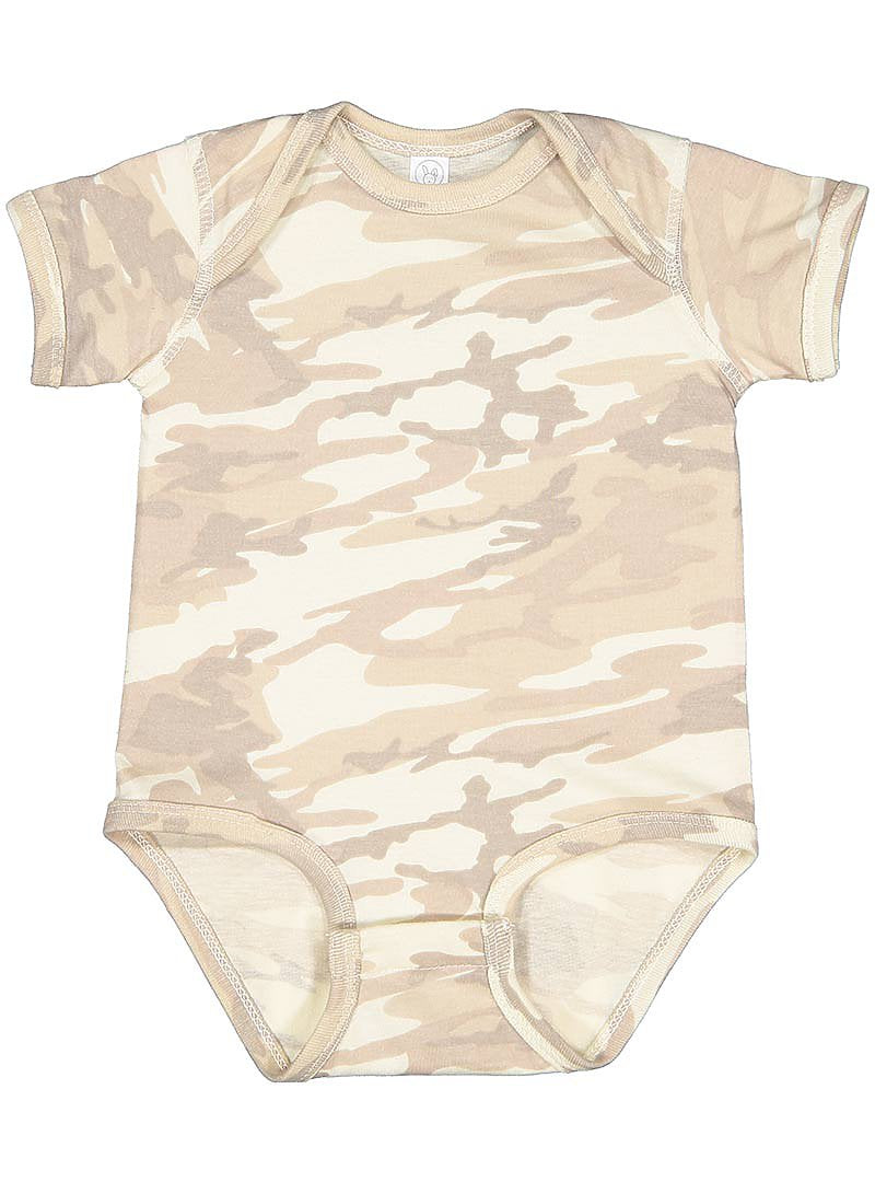 Infant Fine Jersey Bodysuit - Beige Camo