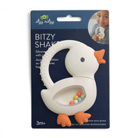Itzy Ritzy Bitzy Shake - Silicone Teether with Rattle: Goose