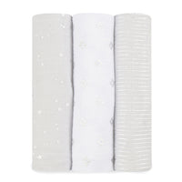 Aden And Anais Metallic Charm Swaddle - 3 Pack Set