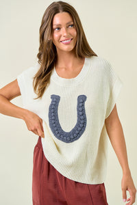 Lucky U Knit Sweater Vest / Top