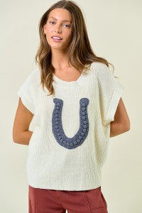 Lucky U Knit Sweater Vest / Top