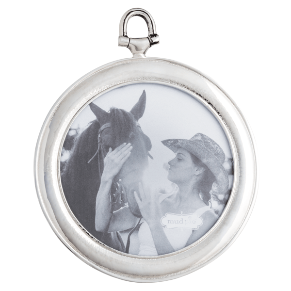 Small Metal Equestrian Chic Circle Bit Picture Frame