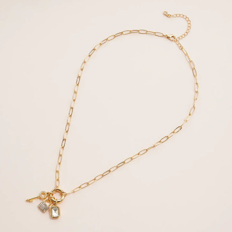 The Best Thing To Hold Onto - 18K Gold Dipped Necklace + Charm Trio Set
