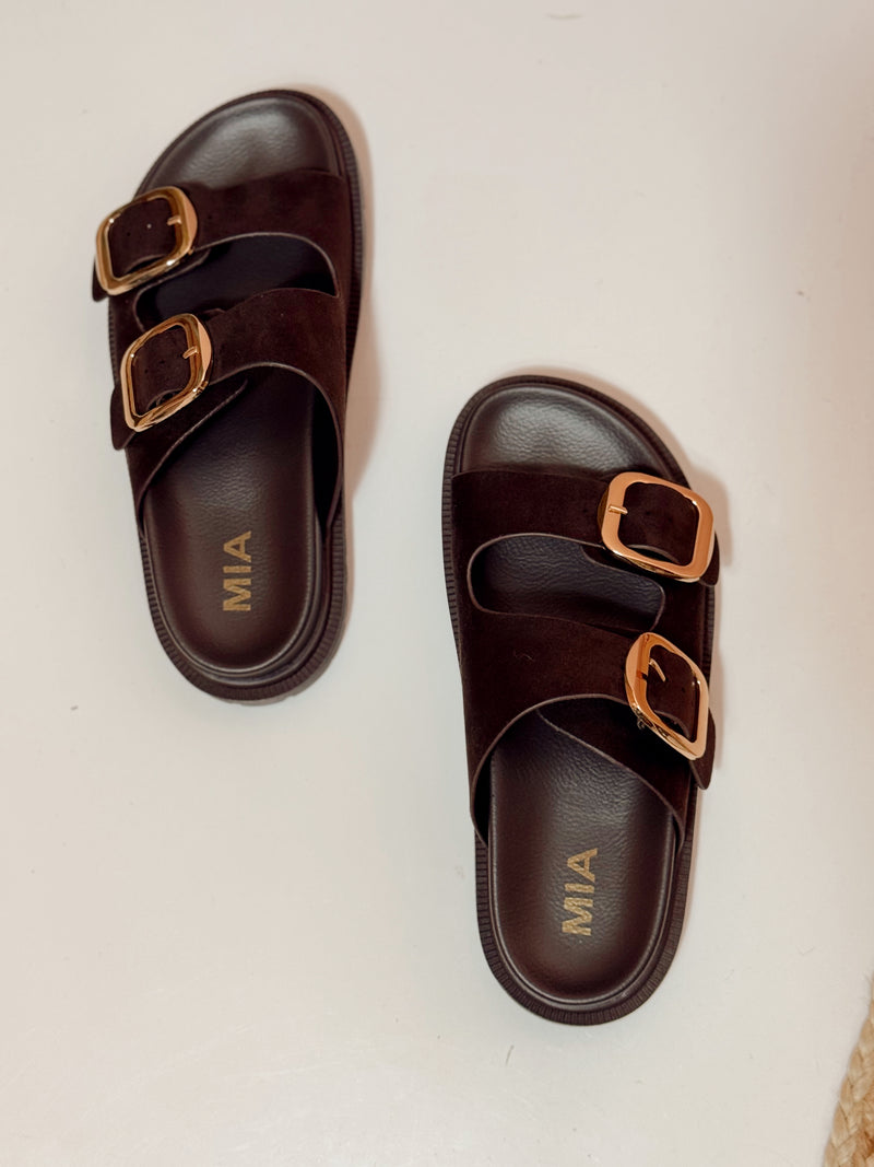 MIA Gen Sandals - Chocolate Suede