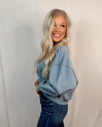 Star Spangled Sweatshirt in Dusty Blue