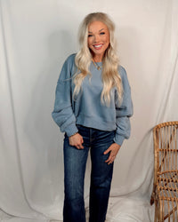 Star Spangled Sweatshirt in Dusty Blue