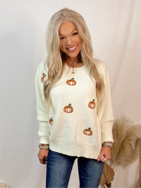 Meet Me At The Pumpkin Patch Knit Sweater