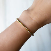 Lenny & Eva Tarnish Resistant Gold Plated 4mm Beaded Stretch Bracelet