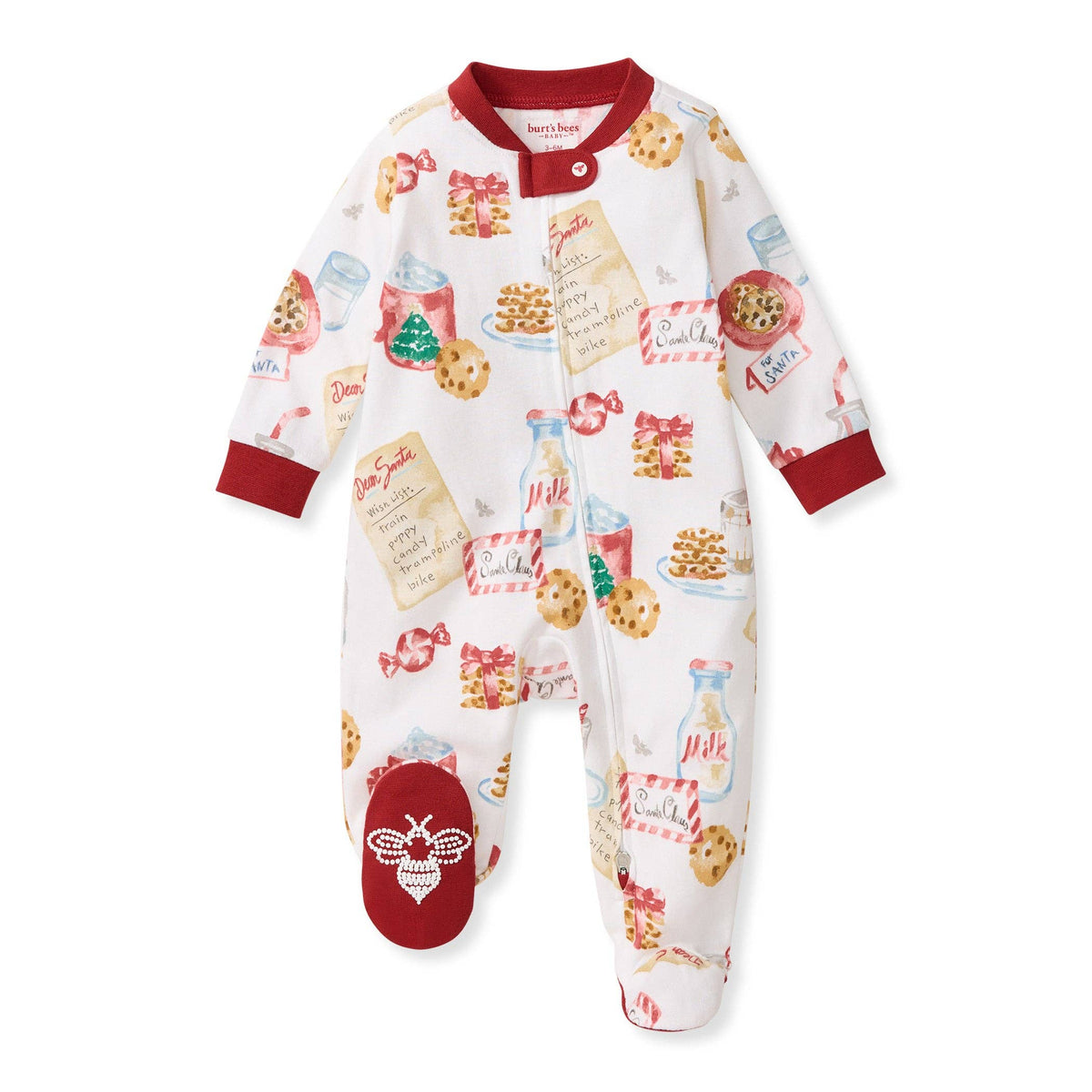 Children's Cookies For Santa Organic Cotton *Sleep & Play Footed Christmas Pajamas