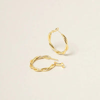 14K Gold Dipped Everyday Essential Twisted Hoops