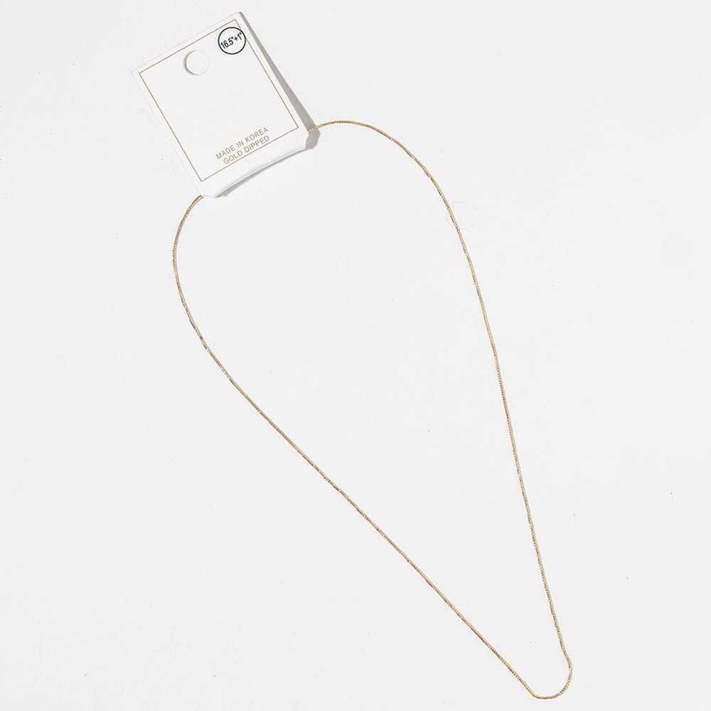 14K Gold Dipped Box Chain Necklace