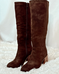 Mia Sabrena Suede Knee High Boot - Chocolate