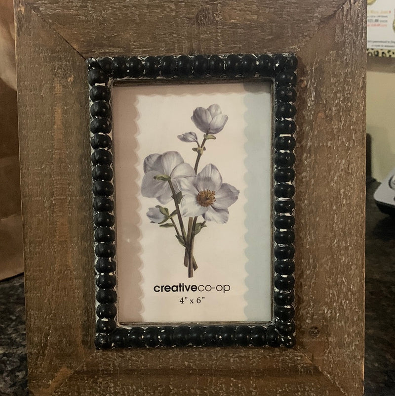 Wood Frame w/Beads