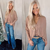 So Casual Beige Basic V-Neck Basic