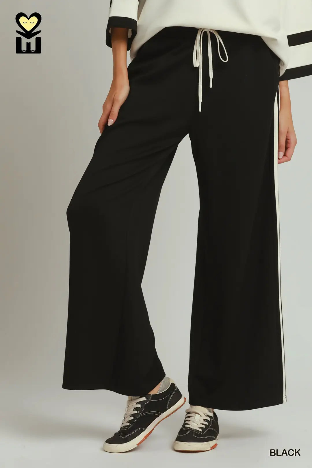 Comfort Zone Luxe Knit Contrast Stripe Straight Leg Lounge Pants