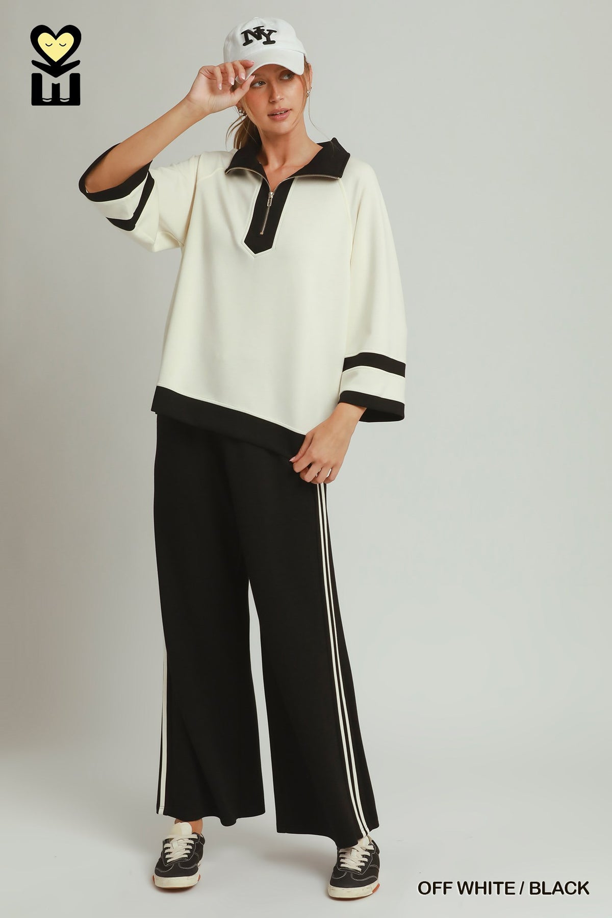 Comfort Zone Luxe Knit Contrast Stripe Straight Leg Lounge Pants