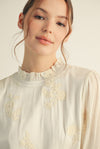 Laced In Elegant Embroidery Detailed Blouse