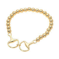 Gold Bit by Bit Beaded Stretch Bracelet