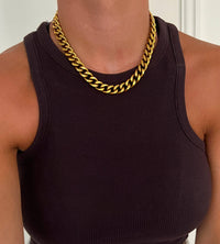 The CEO Cuban Link 16-18" Water Resistant Gold Chain Necklace