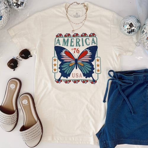 America '76 Butterfly Graphic Tee
