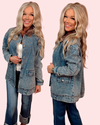 Dusty Trail Corduroy Collar Denim Barn Jacket