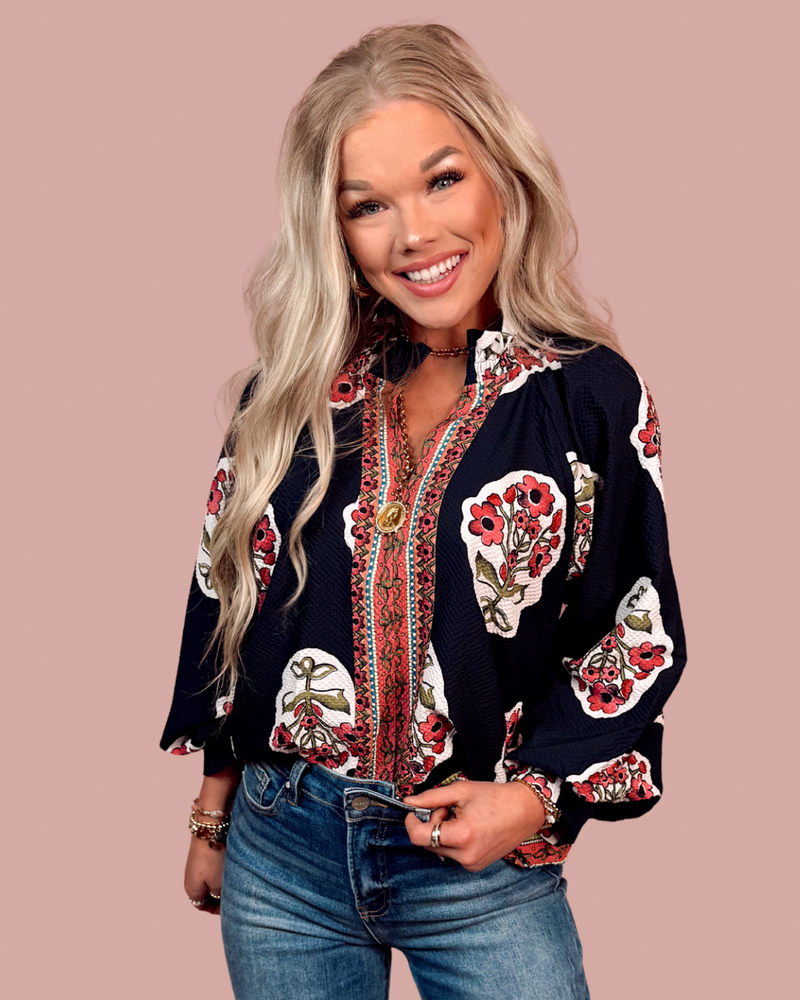 Enchanted Exclusive Floral Print Blouse