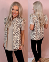 Coveted Confidence Leopard Print Button Up Top / vest