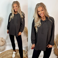 On The Go Everyday Oversized Hoodie / Pullover - Black