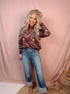 Among The Wildflowers Floral Print Pullover / Top