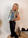 Delicate & Divine Ruffle Sleeve Denim Vest