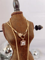 Extra Extra Gold Square Pendant Necklace