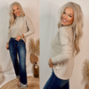 Collins Cozy Long Sleeve Turtle Neck Sweater- Khaki