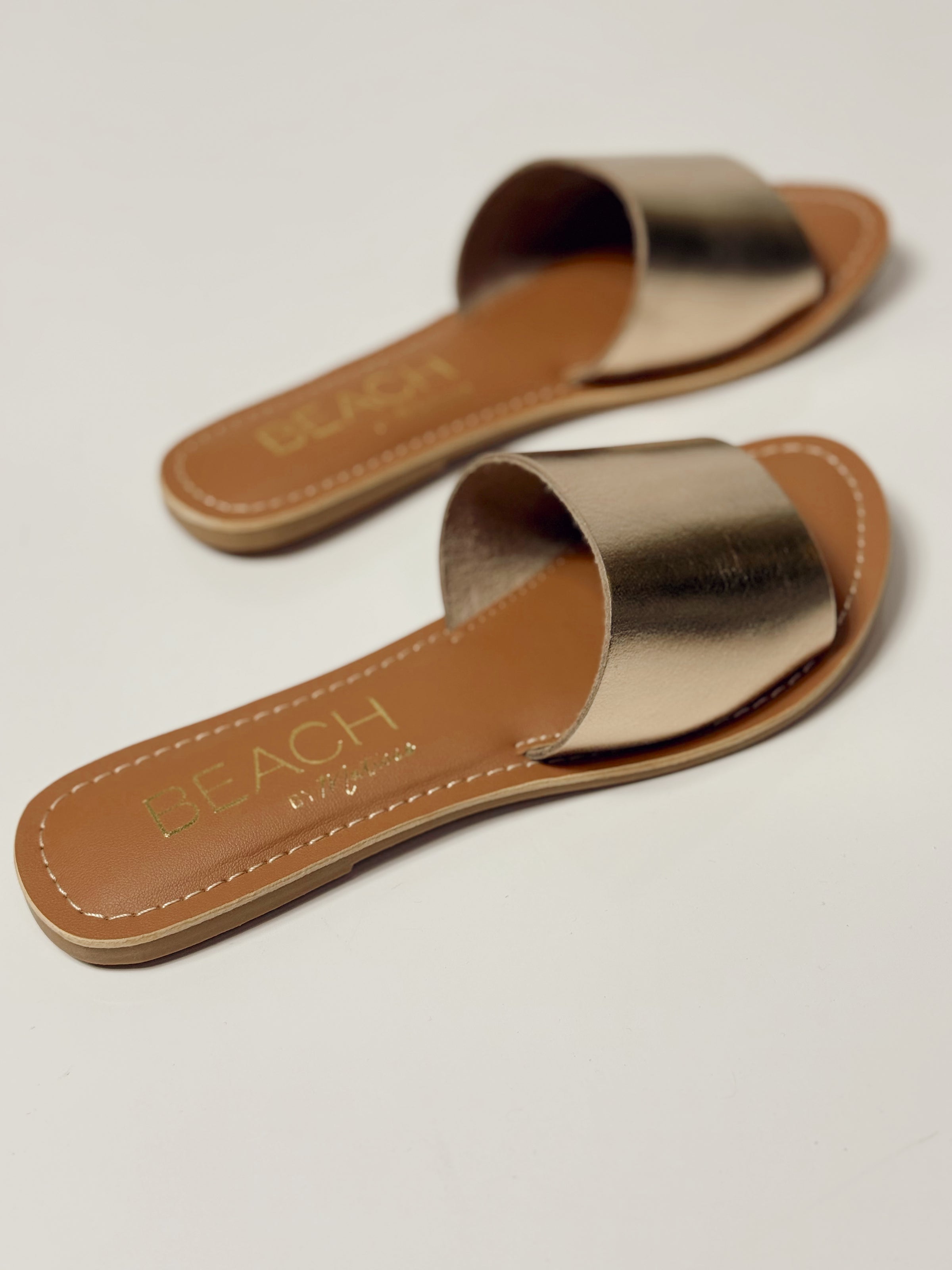 Cabana Slide Sandal - Gold