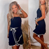 Cruise With Me Contrast Navy Dress