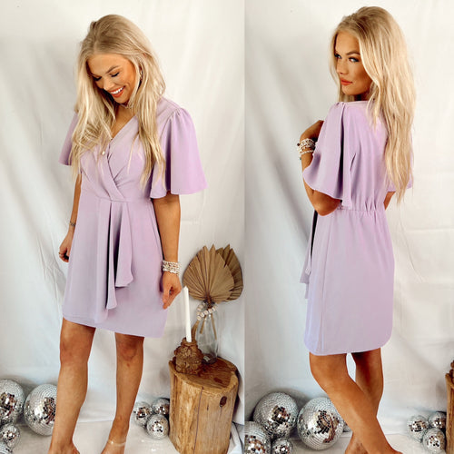 Pop of Color Lavender Dress