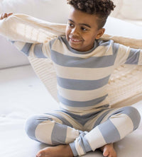 Baby Rugby Stripe Organic Cotton Sleep & Play Footie