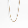 14K Gold Dipped Slim Rope Chain Necklace