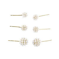 14K Gold Dipped Premium Cluster Pearls Stud Earring Set