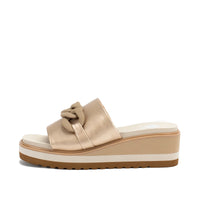 Alora Gold Wedge Slides