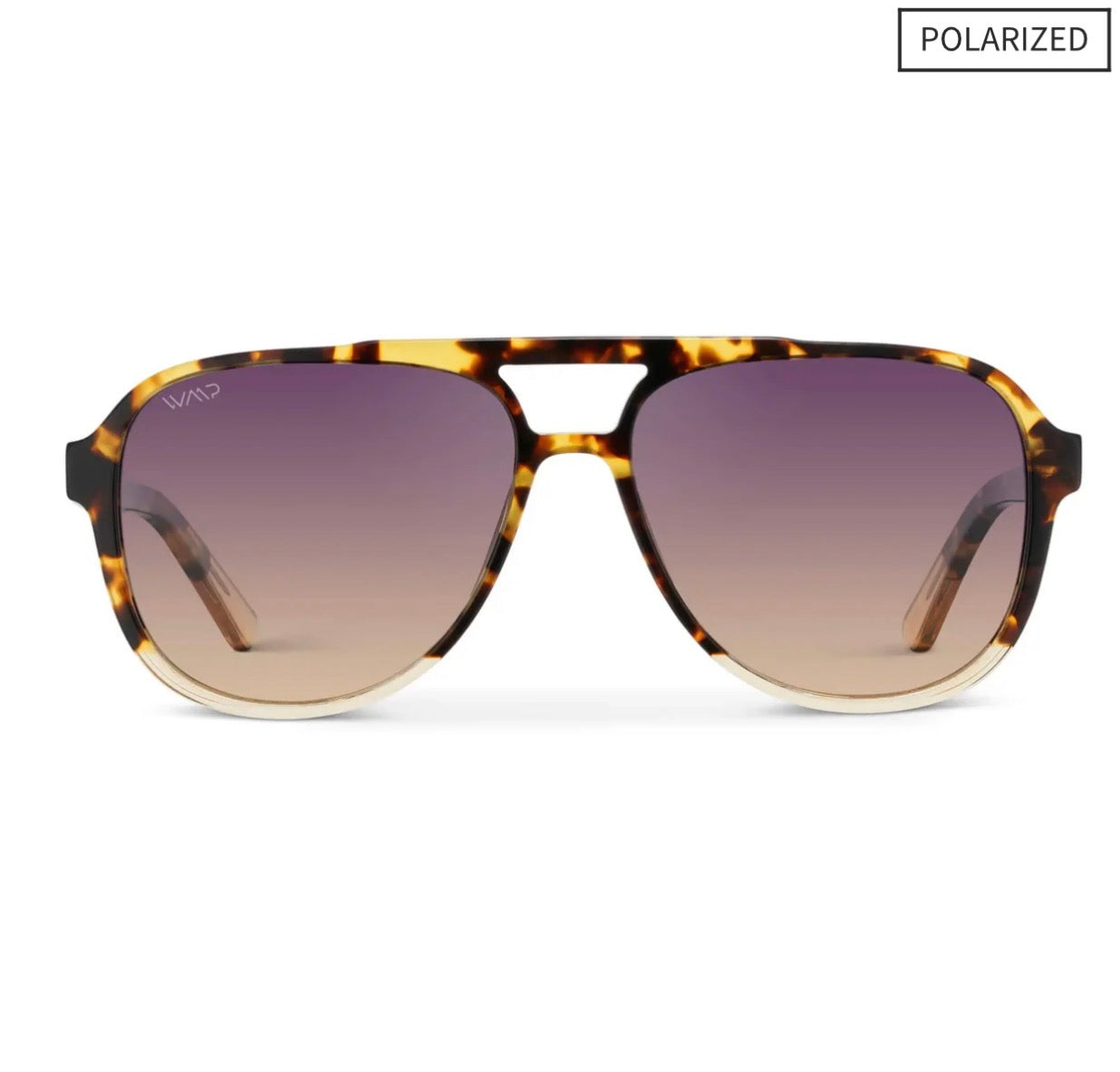 WMP INDIE Polarized Sunglasses | Tortoise Clear + Gradient Sunset Lens